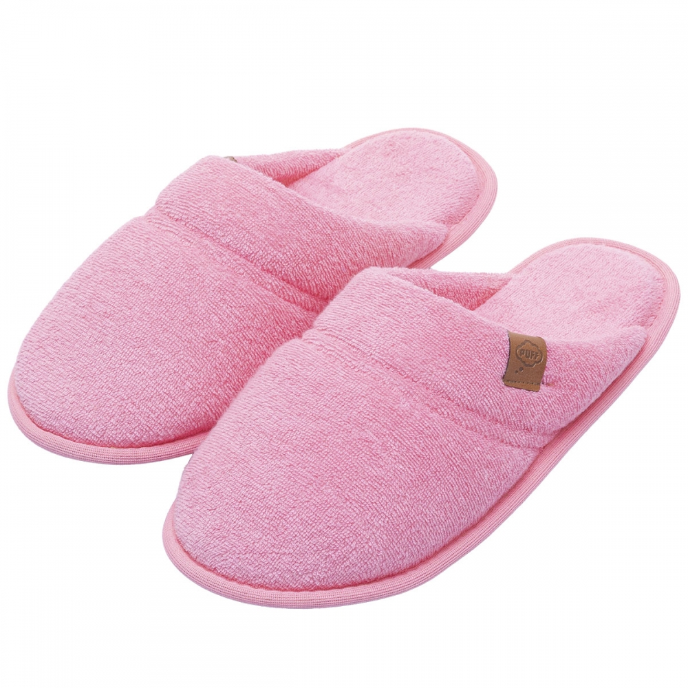 Pantufa Flex Puff: Estilo e Conforto Atoalhado - Rosa