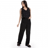 Conjunto Jacquard Com Elastano - Preto