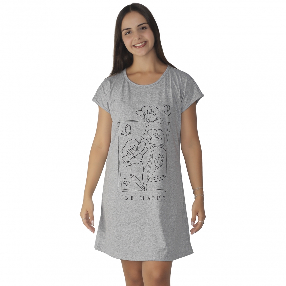 Camisão Malha 100% Algodão Silk: Conforto e Estilo - Mescla