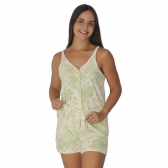 Short Doll Viscolycra Estampado Aberto - Verde