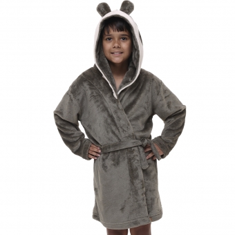 Robe Infantil Inverno Fleece Capuz Orelhinha Ursinho Fofo