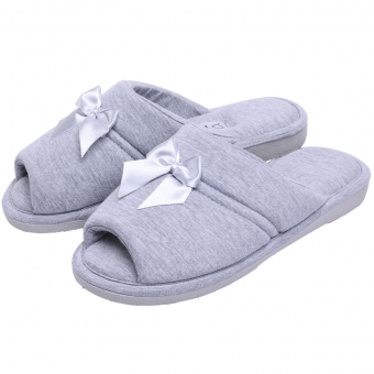 Pantufa Anatômica Malha com laço Cetim - PUFF