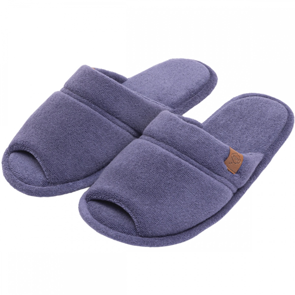 Pantufa Atoalhada Aberta: Conforto Flexível para Seus Pés - índigo