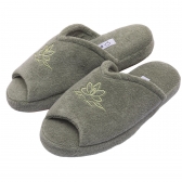 Pantufa Anatomic Comfort Atoalhado Bordado - Verde