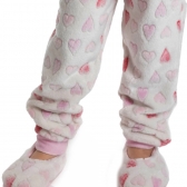 Pijama Pelúcia Coração Infantil - Rosa