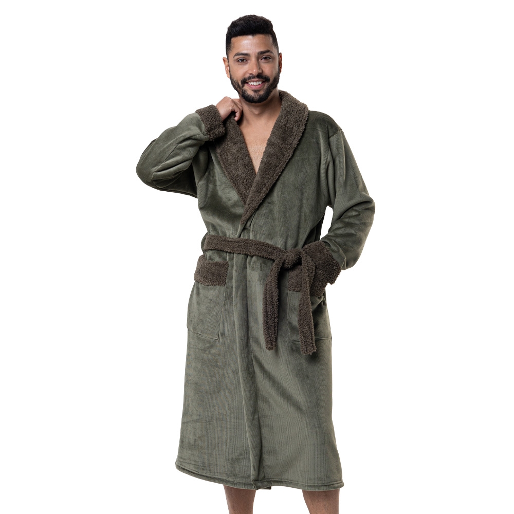 Robe Cotelê Felpudo - Verde