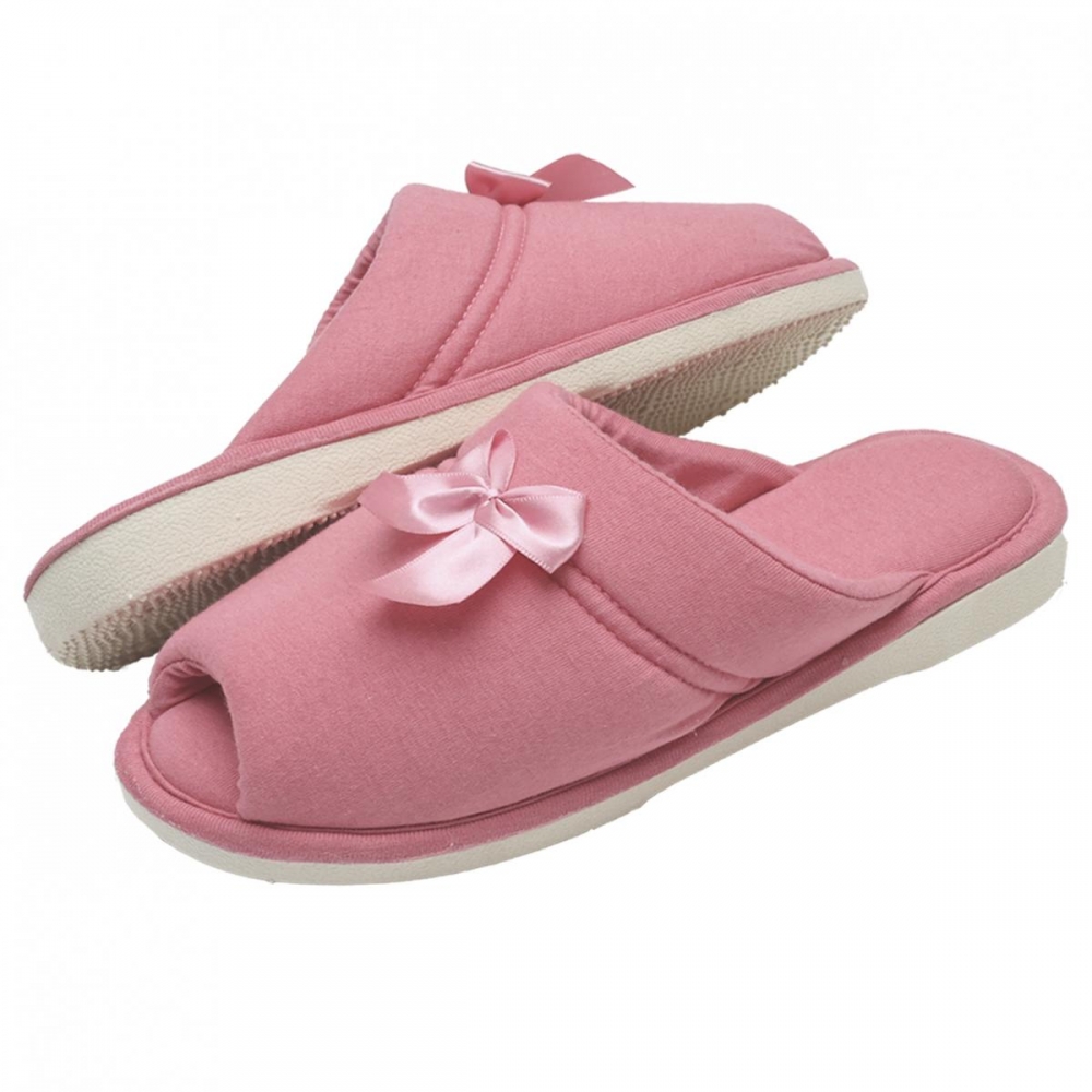 Pantufa Anatômica Malha com laço Cetim - PUFF - Rosa