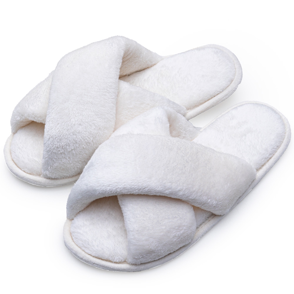 Pantufa Flexível em Pelúcia - Marfim