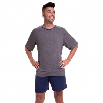 Pijama de Manga em Viscolycra Masculino