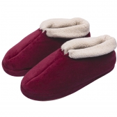 Pantufa Bota Feminina em Plush com Unifloc - Puff - Bordô