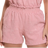 Short Doll Jacquard Alcinha Com Elastano - Rosa