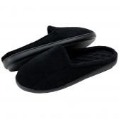 Pantufa Masculina Anatômica em Atoalhado com Espuma Massageadora - Preto