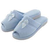 Pantufa Anatômica Malha com laço Cetim - PUFF - Azul