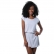 Vestido Malha Listra Elástico na Cintura - Mescla