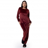 Pijama Longo em Plush Super Soft - Bordo