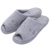 Pantufa Algodão Pingentes de Conforto — Aberta e Anatômica - Mescla