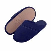 Pantufa Flex Puff: Estilo e Conforto Atoalhado - Marinho