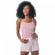 Short Doll de Alcinha em Viscolycra Listrada com Poá