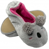 Sapatilha Flex Puff Kids Pelúcia Plush Coala Unissex - Rosa