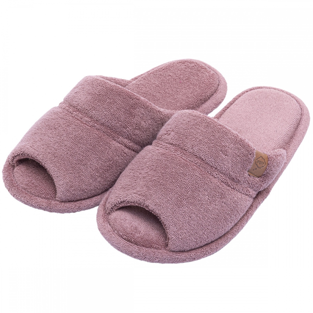 Pantufa Atoalhada Aberta: Conforto Flexível para Seus Pés - Amora
