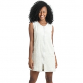 Roupão Feminino em Atoalhado Gramatura Leve Modelagem Justa com Zíper e Bolsos - Puff - Mescla Banana