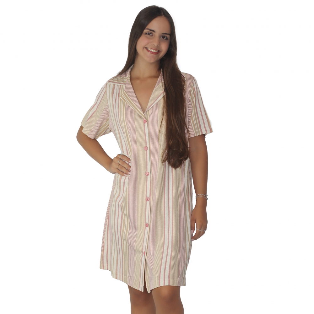 Camisão Listrado em Viscolycra: Leveza e Versatilidade - Amora