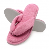 Pantufa de Dedo Atoalhada com Solado de EVA Anatômico - Rosa
