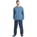 Pijama Masculino em Microsoft Xadrez - Índigo