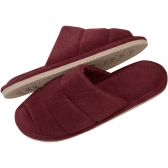 Pantufa Feminina em Atoalhado com  Solado Plano Levite - Bordô
