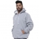 Blusa de Frio Moletom Peluciada Unissex Com Zíper e Capuz - Mescla