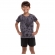 Pijama Masculino Infantil em Malha Floral - Chumbo