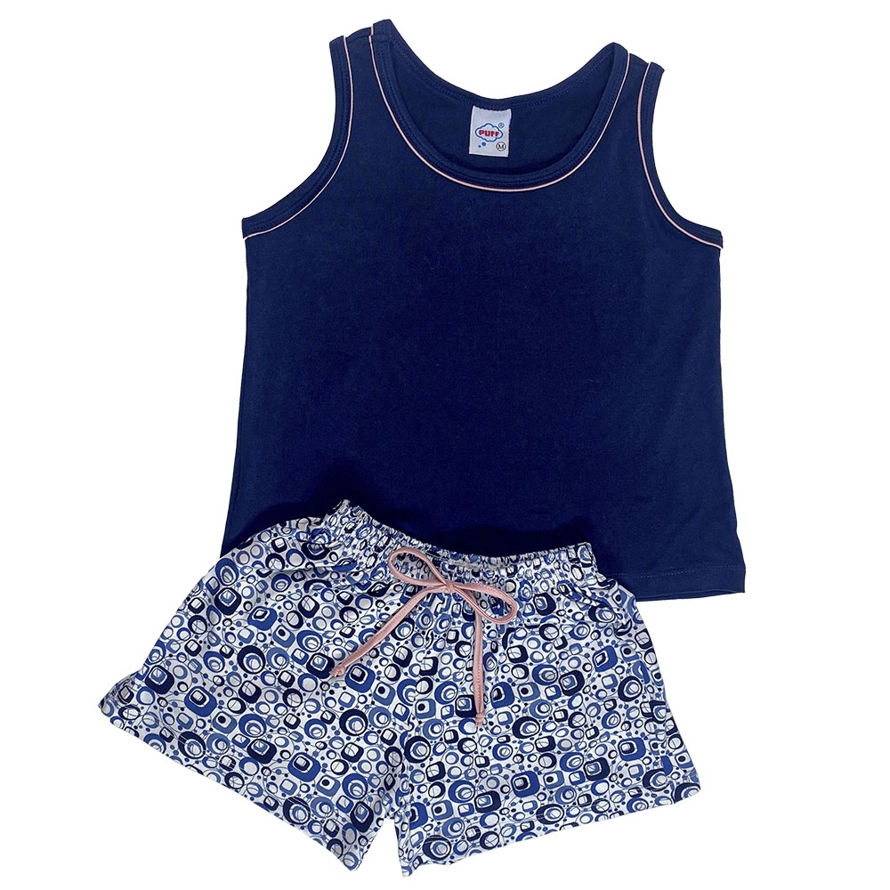 Short Doll Modal Summer - Infantil - Marinho