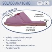 Pantufa Anatômica Malha com laço Cetim - PUFF - Amora