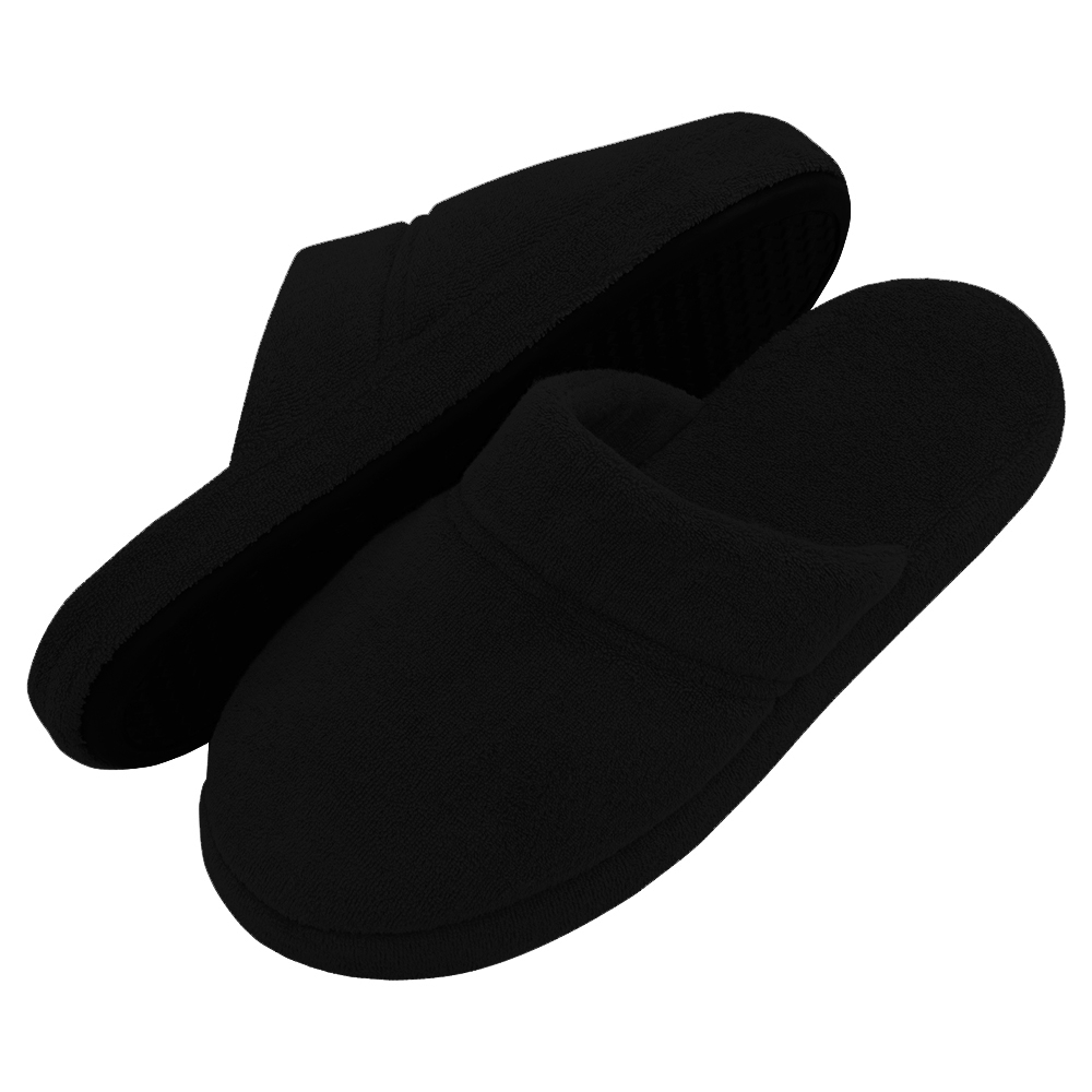 Pantufa Masculina Atoalhada Flexível -  PUFF - Preto