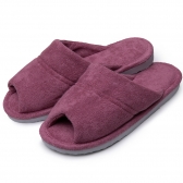 Pantufa Feminina Anatômica Atoalhada Puff - Bordô