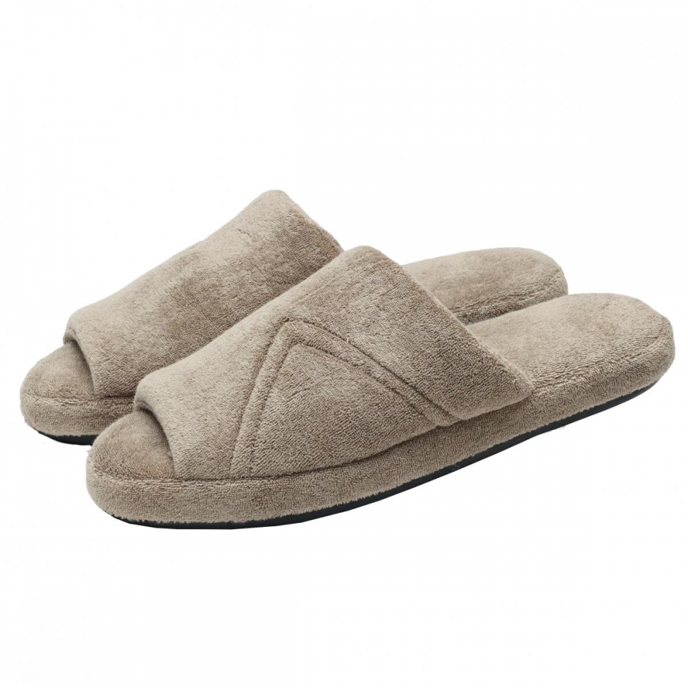 Pantufa PUFF Masculina Atoalhada Lavável à Máquina - Caqui
