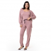 Conjunto Casual Malha Winter com Detalhes em Botões - Amora