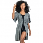 Robe em Viscolycra Lisa - Chumbo