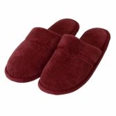 Pantufa Flex Puff: Estilo e Conforto Atoalhado - Bordô
