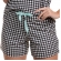 Short Doll com Manga em Viscolycra Estampado em Silk - Preto