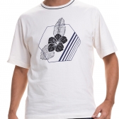 Pijama de Manga em Malha Masculino Floral - Chumbo