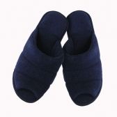 Pantufa Feminina em Atoalhado com  Solado Plano Levite - Marinho