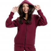 Conjunto Microsoft Liso Zíper - Bordô