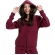 Conjunto Microsoft Liso Zíper - Bordô