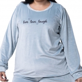 Pijama Longo em Plush Super Soft - Azul