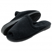 Pantufa Atoalhada Anatômica com Espuma Massageadora - Preto