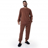 Pijama Ultrasoft Elastano Itália Masculino - Marrom