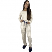 Pijama Puff Viscolycra Linho Poá Elastano - Unica