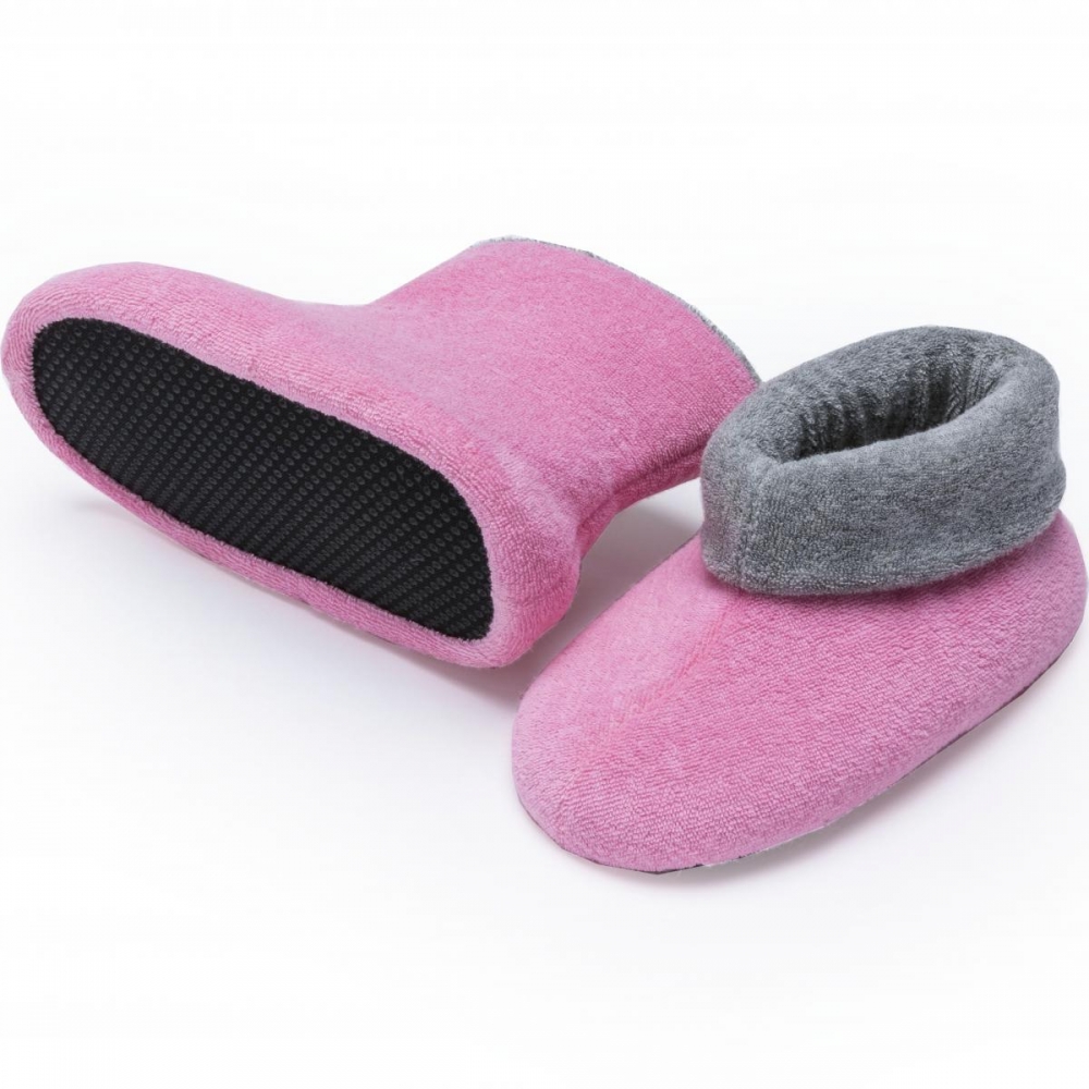 Bota Antiderrapante Atoalhado Infantil - Rosa