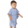Roupão Infantil Atoalhado Aberto com Faixa- Unisex - Azul